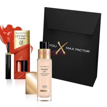 MAX FACTOR RADIANT LIFT FOND DE TEN 50 NATURAL + RUJ DE BUZE LIPFINITY CHARMING 140 SET