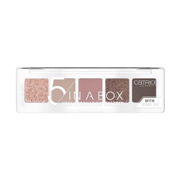 CATRICE 5 IN A BOX MINI EYESHADOW PALETTE PALETA DE FARDURI MINI SOFT ROSE LOOK 020