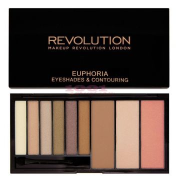 MAKEUP REVOLUTION I LOVE MAKEUP EUPHORIA BRONZED EYESHADES & CONTOURING PALETTE