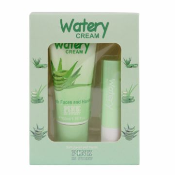 Set pentru ingrijire ten si maini cu balsam de buze, aloe vera, Watery Cream