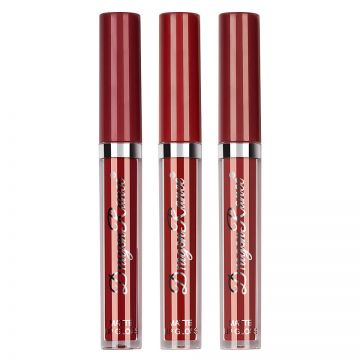 Set 3 Rujuri Lichide Mate Ranee Matte Liquid Lipstick, C