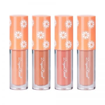 Set 4 Rujuri Lichide Mate Ranee Matte Lipstick, Orange, C
